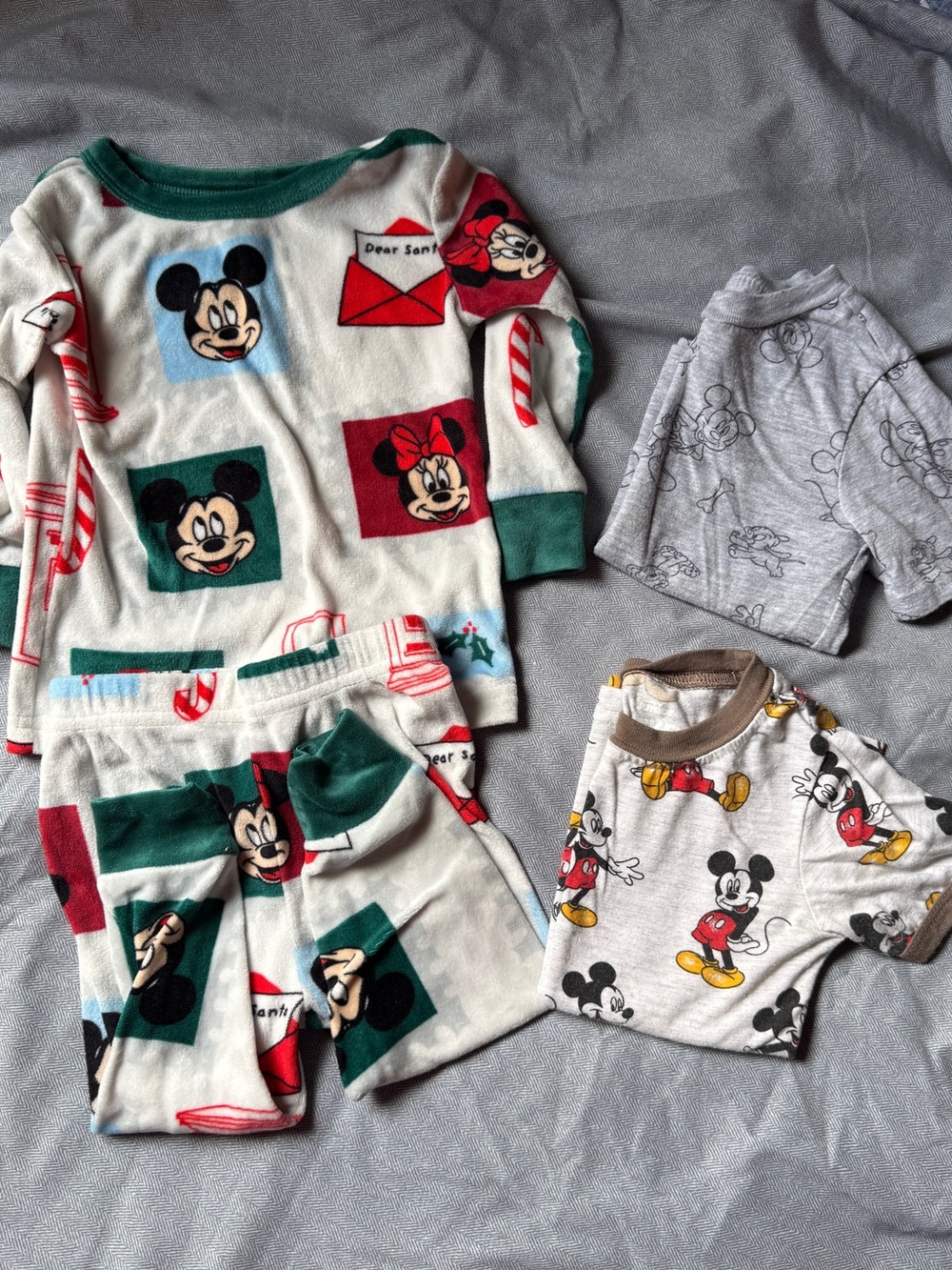 Mickey Mouse 18MO Bundle - Kids Pajama Set and 2 Tees